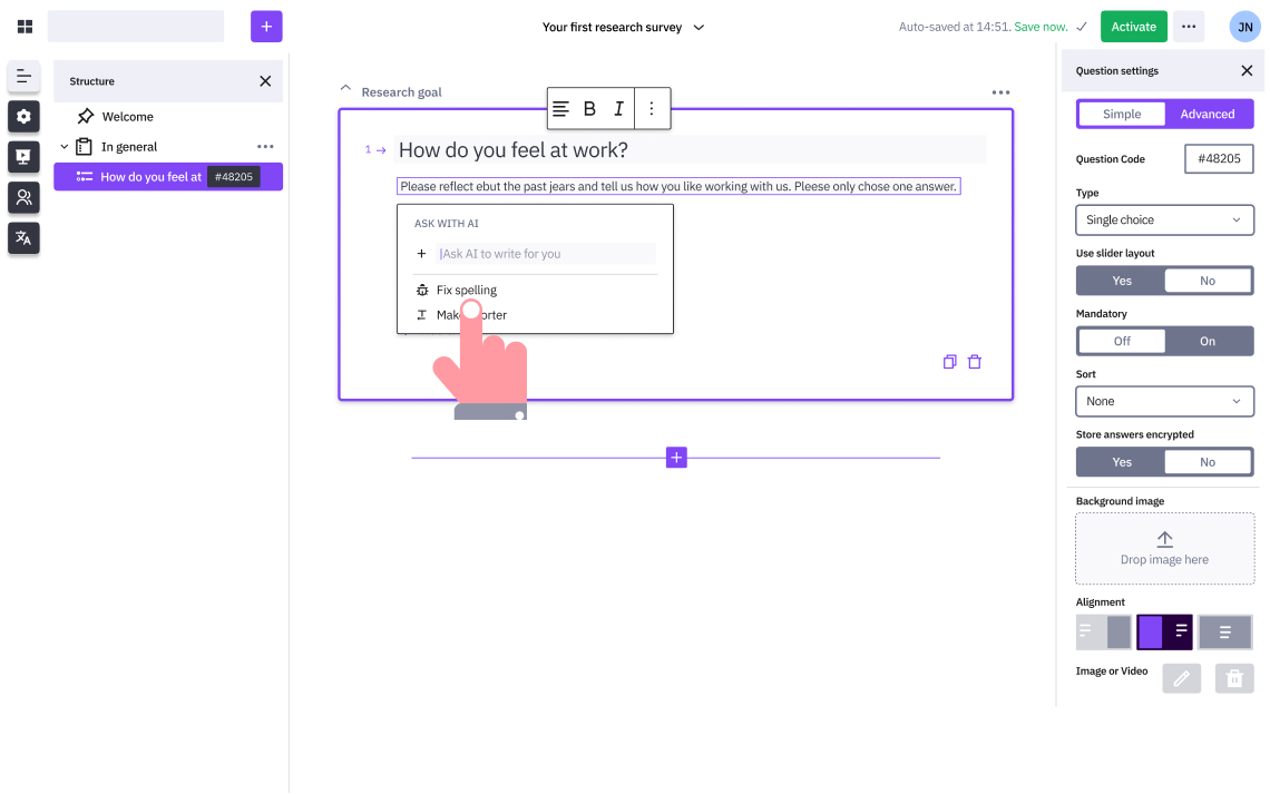 Smarter surveys with AI built-in
