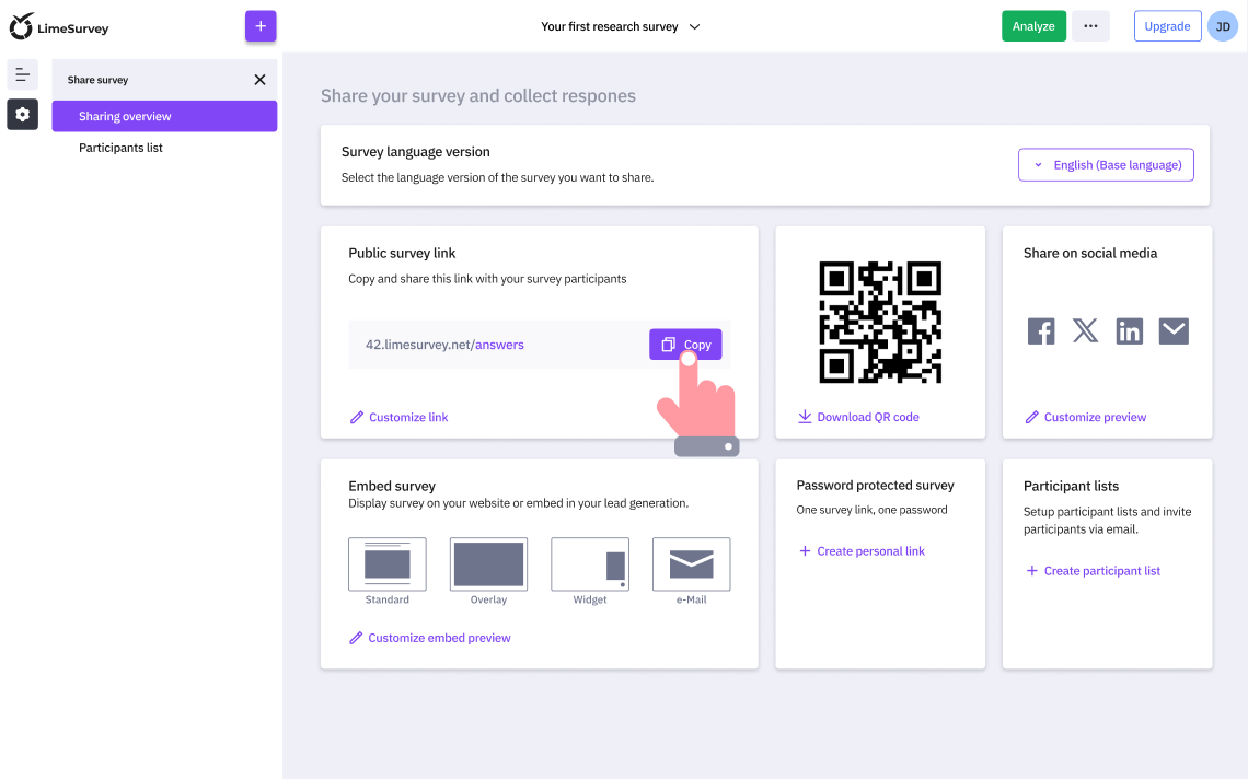 Share it here, there, everywhere: links, socials, QR magic