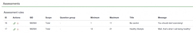 File:Assessments example - assessment rules.png - LimeSurvey Manual